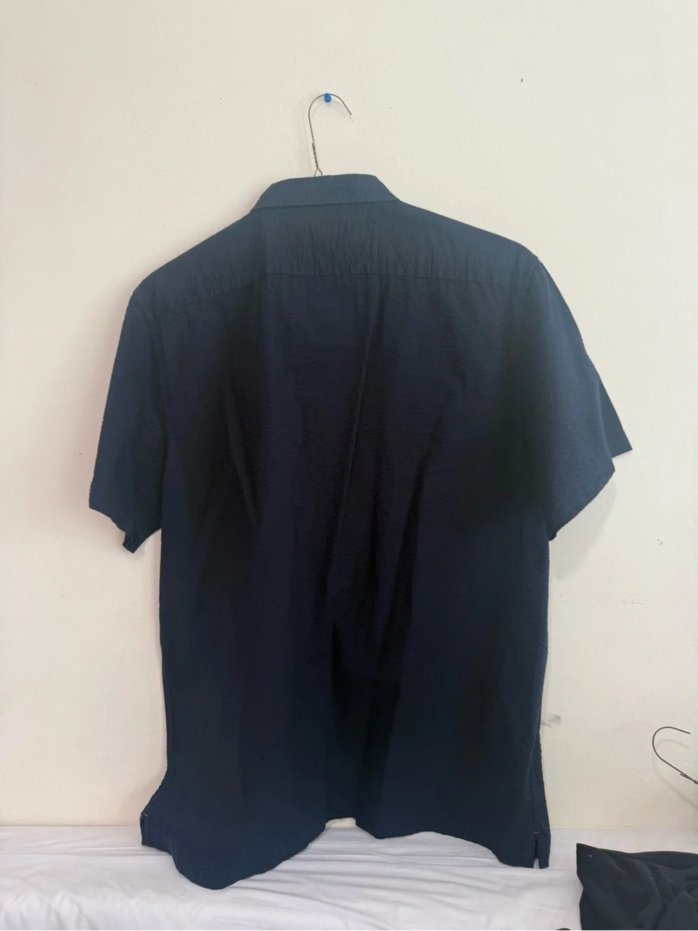 Banana Republic Navy Short-Sleeve Button-Down Shirt
